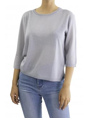Maglia girocollo con brillantini 